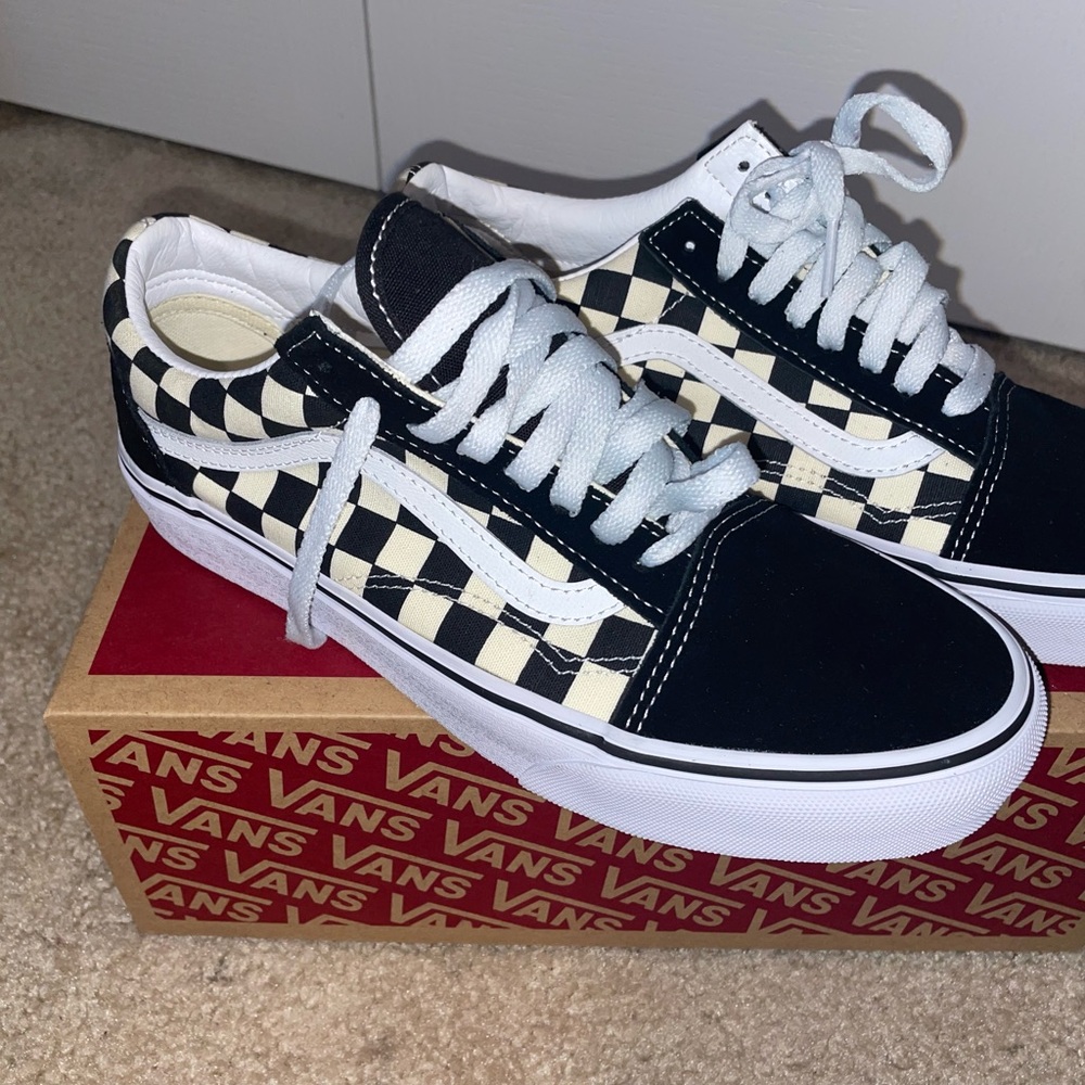 Black and white checkered vans